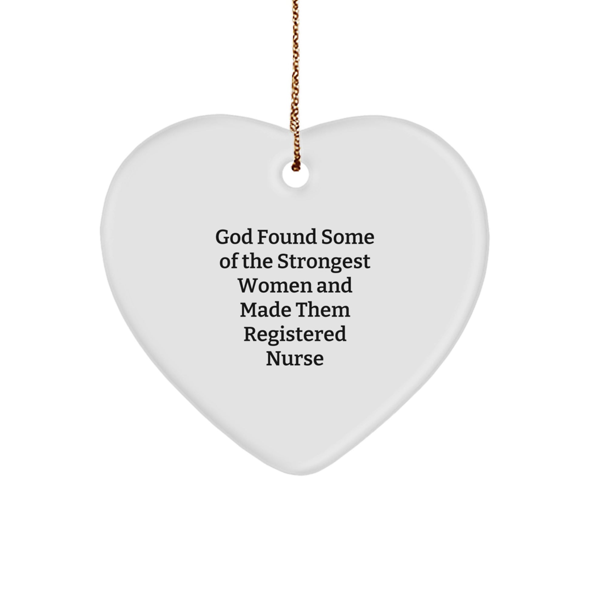 Funny Registered Nurse Heart Ornament Gifts from Men to Friends, Inspirational Quotes for Women, Christmas Unique Gifts for Family - Image 1