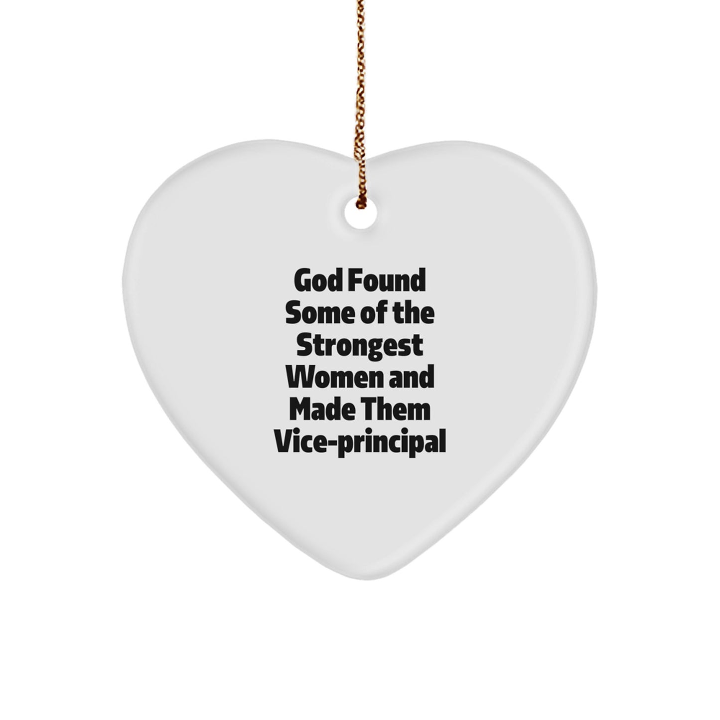 Funny Vice-principal Heart Ornament Gifts from Men for Women Coworkers, Inspirational Vice Principal Quotes, Christmas Unique Heart Shaped Decorations - Image 1