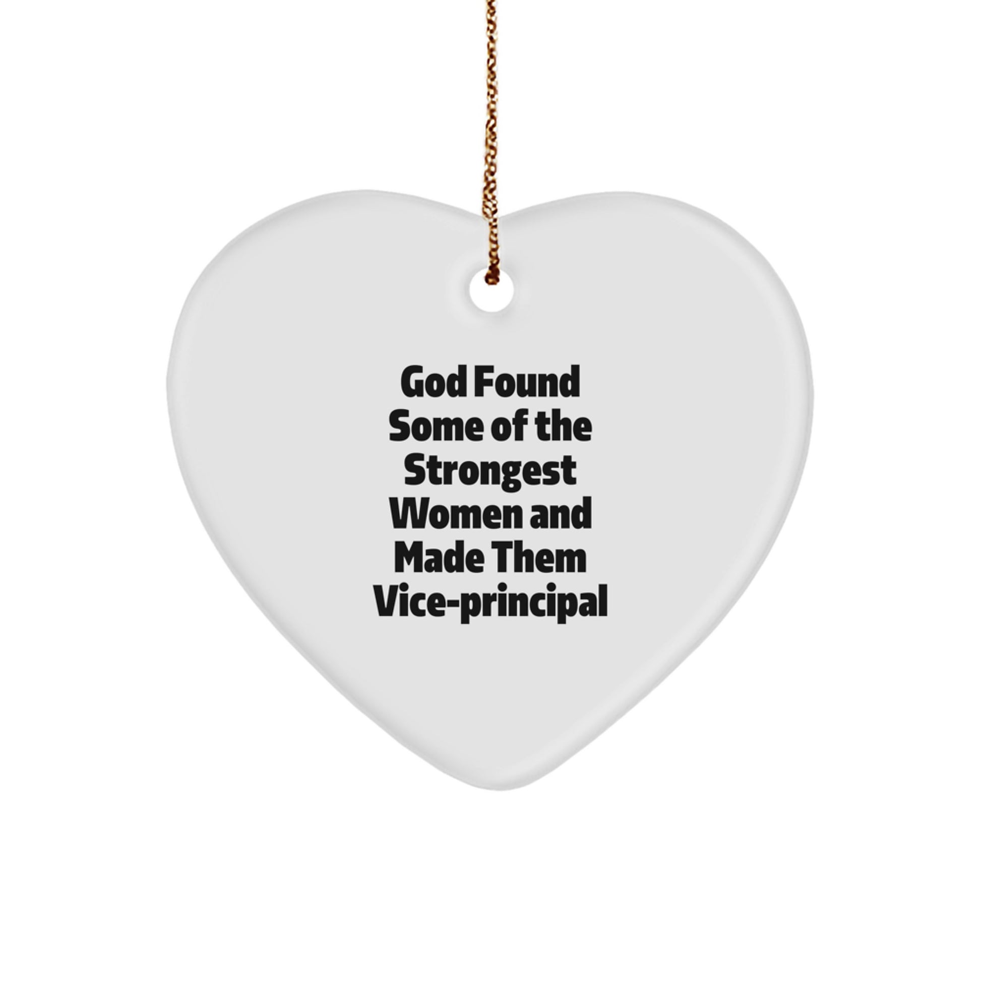Funny Vice-principal Heart Ornament Gifts from Men for Women Coworkers, Inspirational Vice Principal Quotes, Christmas Unique Heart Shaped Decorations - Image 1