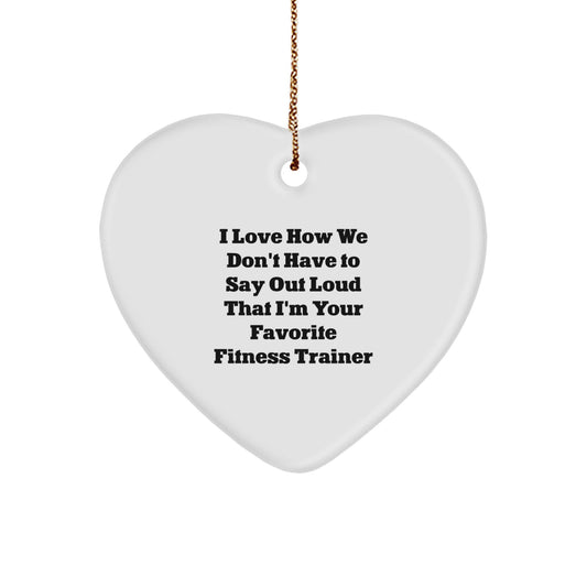 Funny Fitness Trainer Heart Ornament Gifts for Your Favorite Trainer from Friends - Image 1