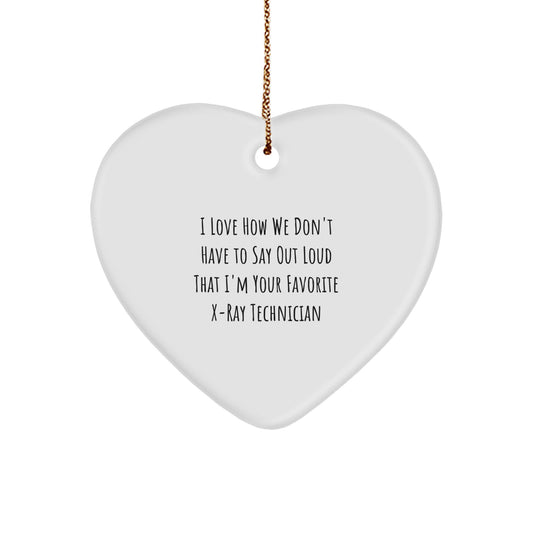 Funny X Ray Technician Heart Ornament Gifts from Friends, Coworkers, or Family for Christmas Unique - Image 1