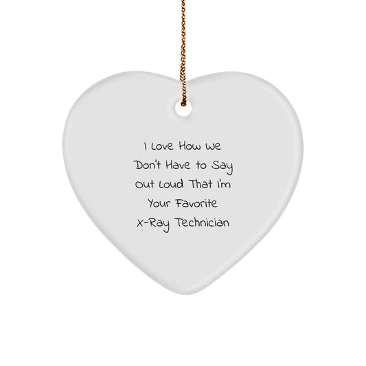 Funny X-Ray Technician Gifts from Family - X-Ray Technician Heart Ornament for Christmas Unique - Image 1