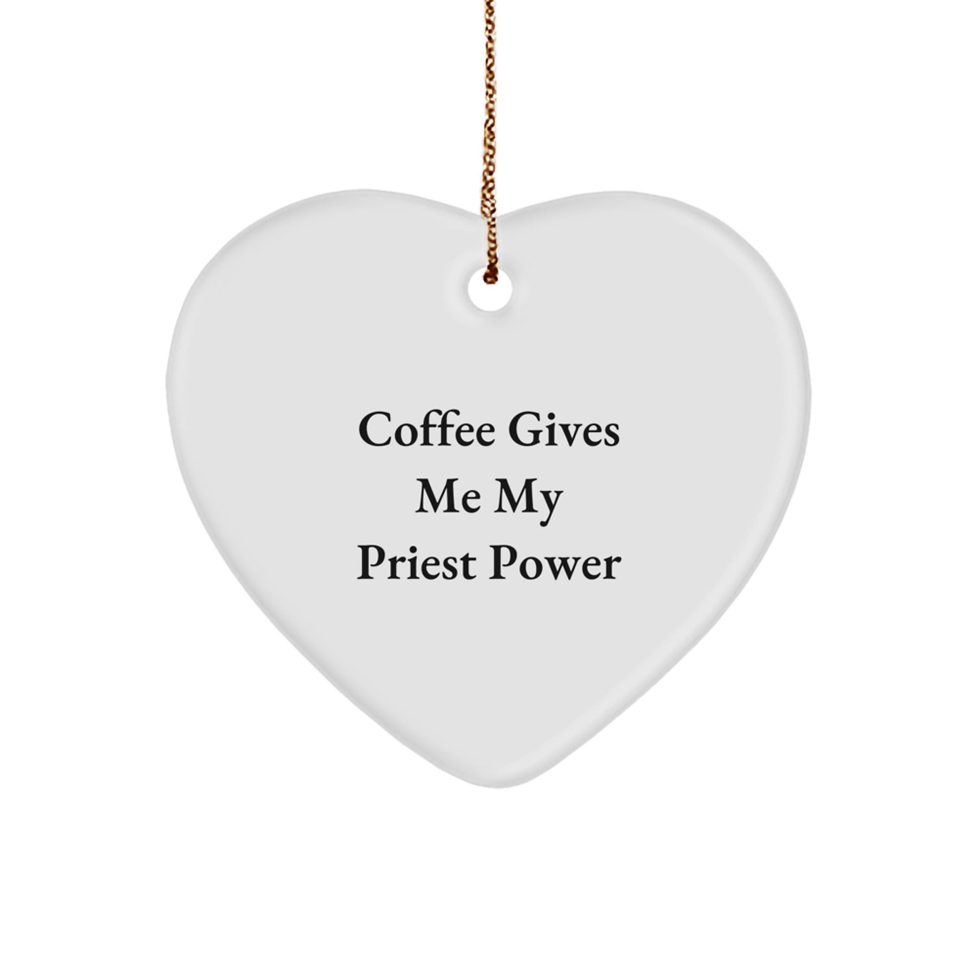 Funny Priest Heart Ornament Gifts from Men to Priest, Priest Christmas Unique Gifts, Gifts for Priest - Image 1