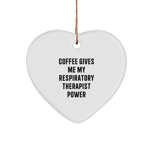 Funny Respiratory Therapist Gifts from Friends, Inspirational Heart Ornament for Respiratory Therapist, Christmas Unique Gifts for Respiratory Therapist Women - Image 1