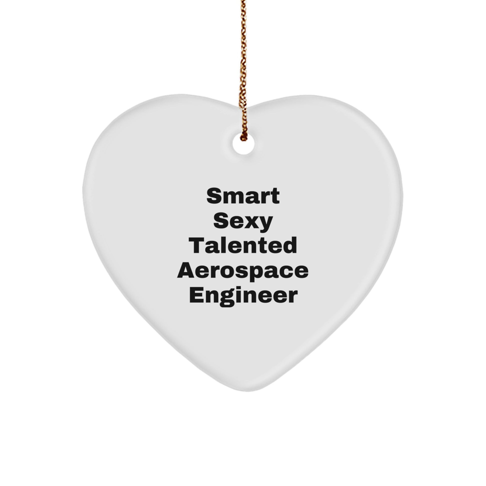 Funny Heart Ornament for Aerospace Engineer, Gifts from Friends, Family, and Coworkers, Cute Christmas Unique Gifts for Men and Women - Image 1