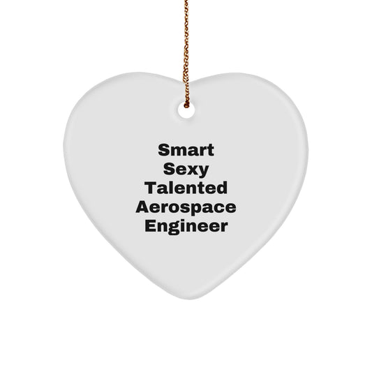 Funny Heart Ornament for Aerospace Engineer, Gifts from Friends, Family, and Coworkers, Cute Christmas Unique Gifts for Men and Women - Image 1