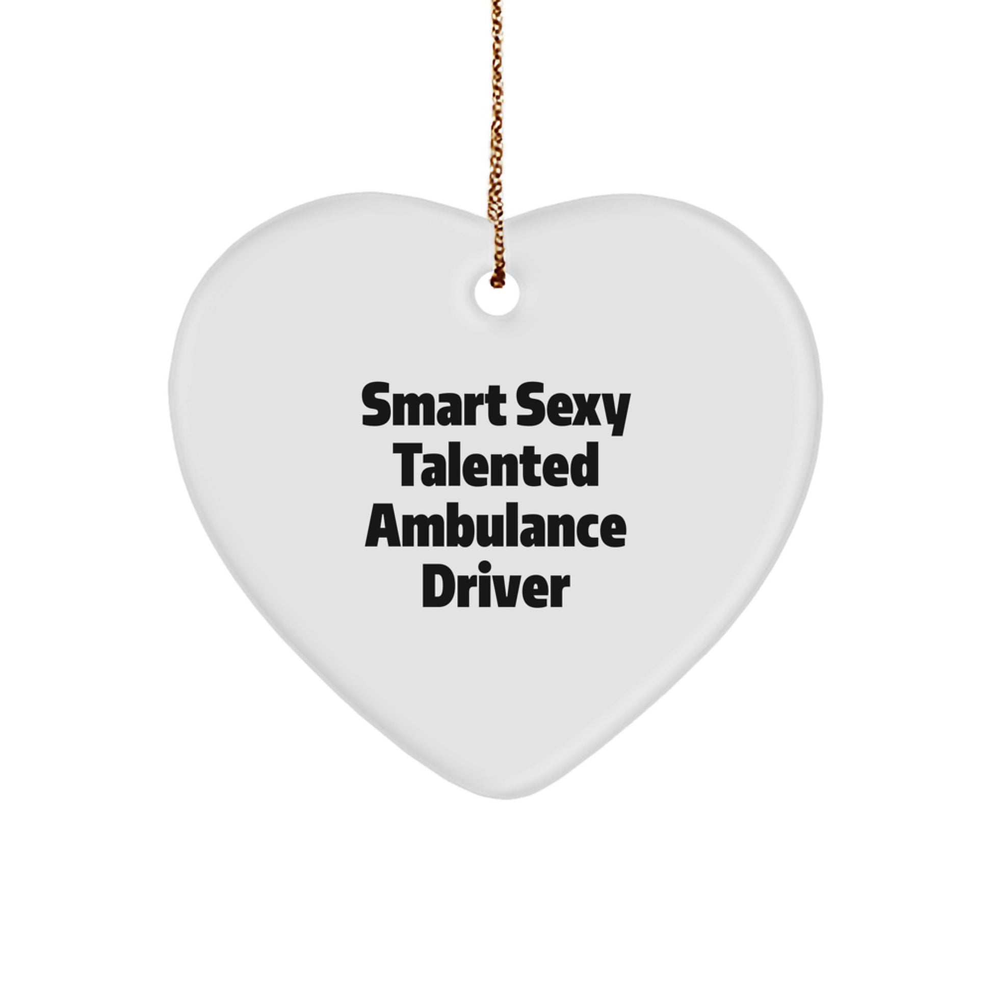 Funny Ambulance Driver Christmas Unique Gifts from Friends Heart Ornament for Ambulance Driver Men - Image 1