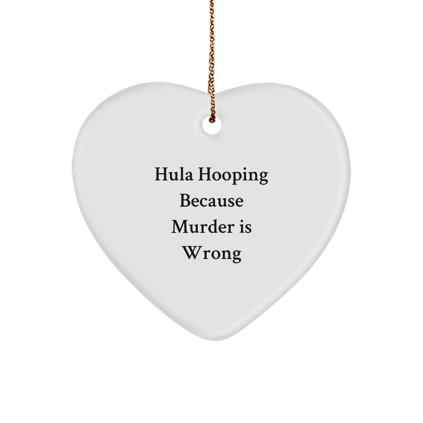 Funny Hula Hooping Heart Ornament Gifts from Men to Friends, Hula Hooping Christmas Unique Gifts for Hula Hooping Enthusiasts - Image 1