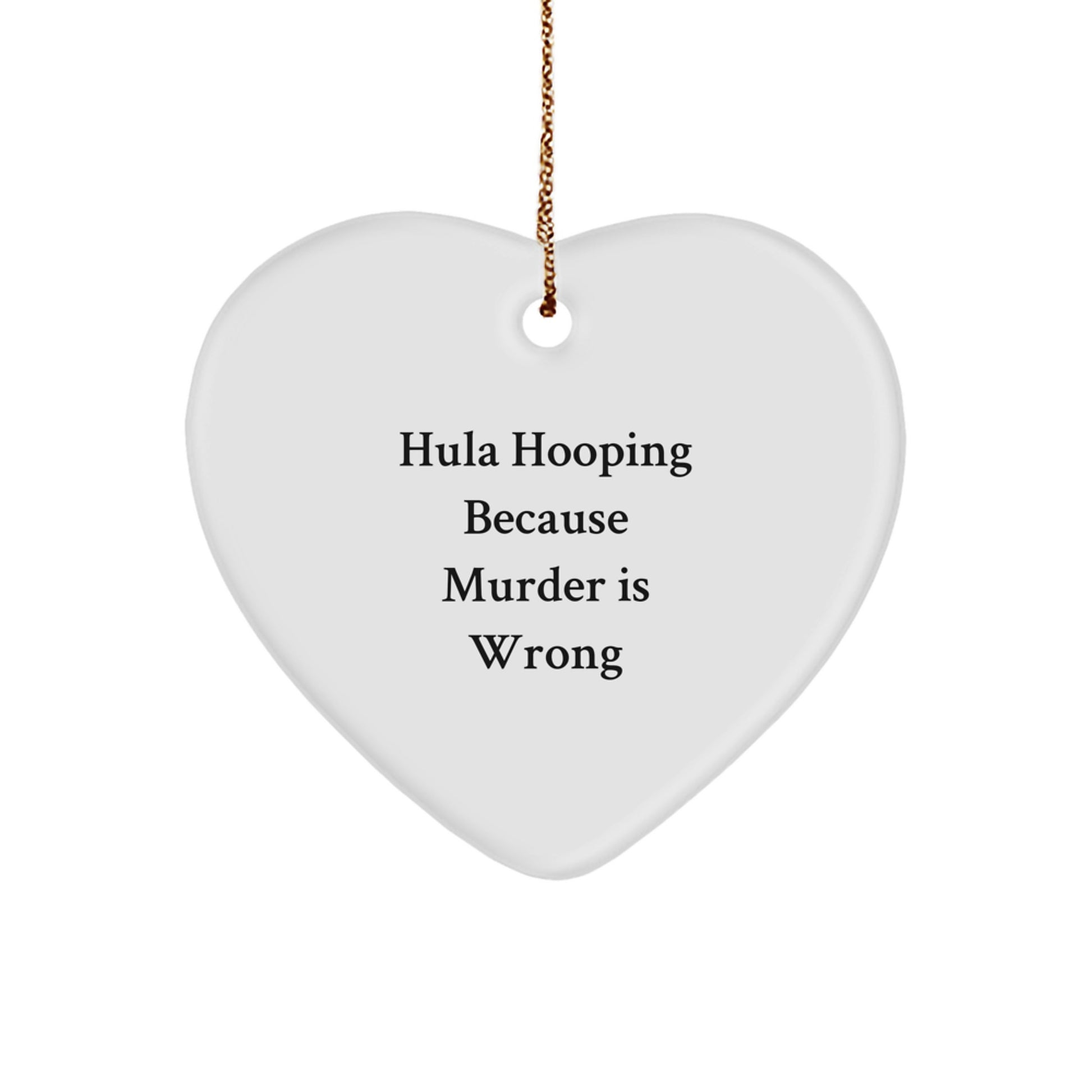 Funny Hula Hooping Heart Ornament Gifts from Men to Friends, Hula Hooping Christmas Unique Gifts for Hula Hooping Enthusiasts - Image 1