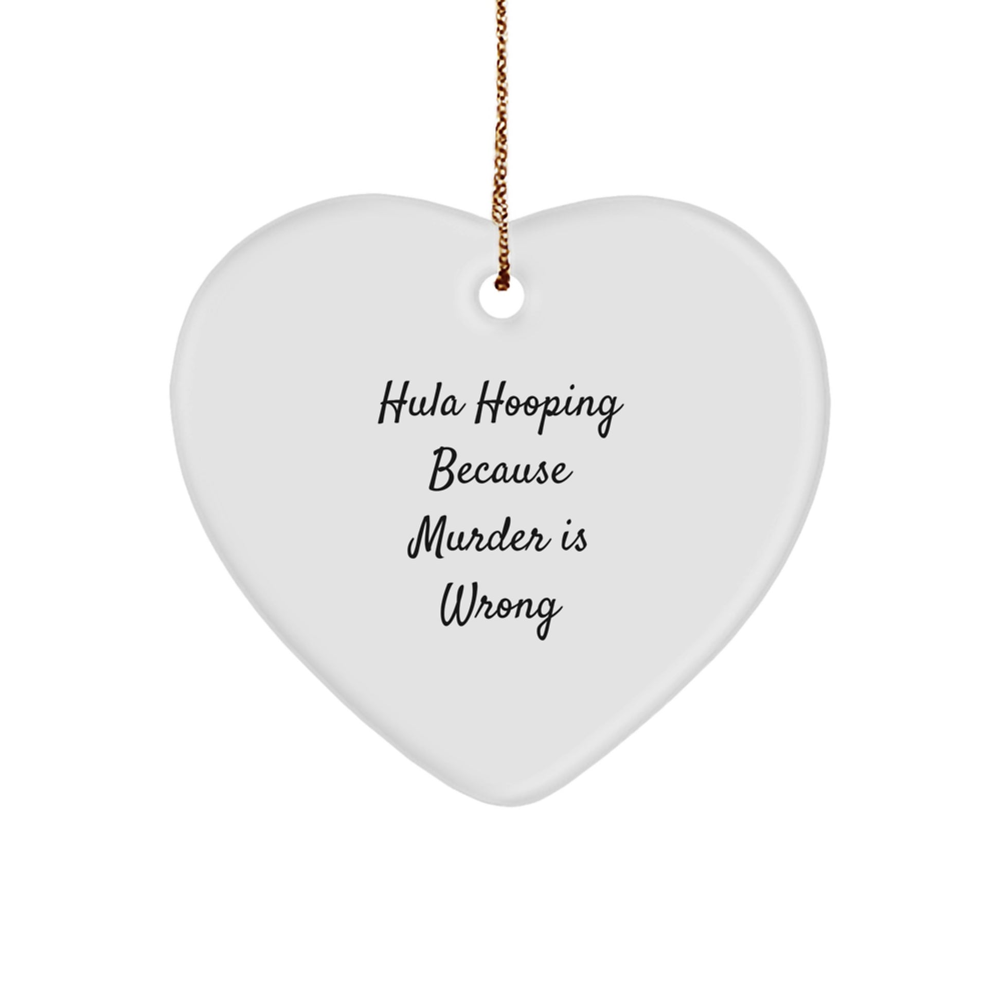 Funny Hula Hooping Heart Ornament Gifts from Friends for Hula Hooping Enthusiasts This Christmas Unique Gift - Image 1