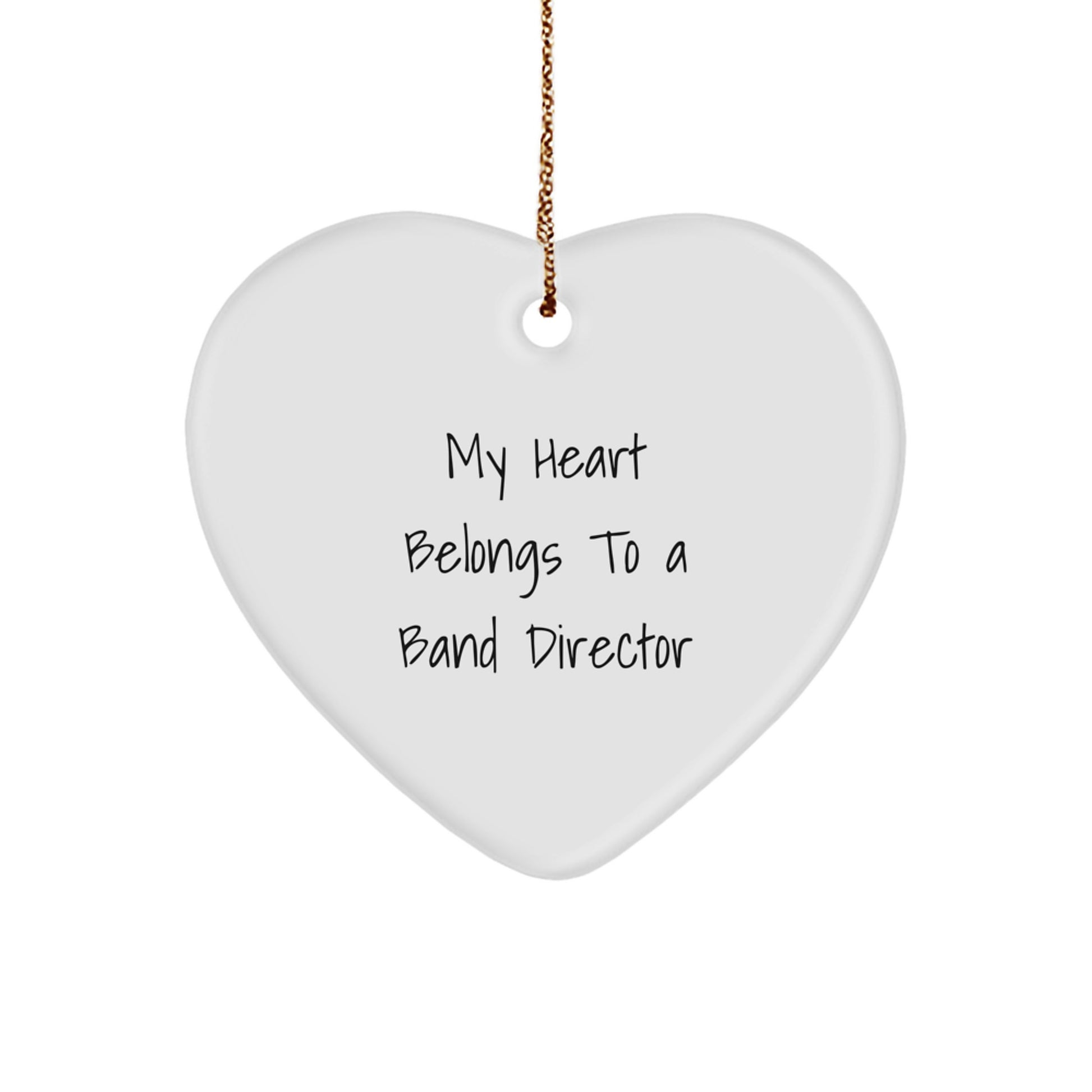 Funny Quote Band Director Heart Ornament Gifts from Family, Christmas Unique Gifts for Band Director - Image 1
