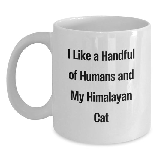Himalayan Cat Gifts, Funny Quote Mugs for Men, White Coffee Mug - 11oz or 15oz, Gifts from Friends for Graduation, Himalayan Cat Lovers - Victory Thru Vision
