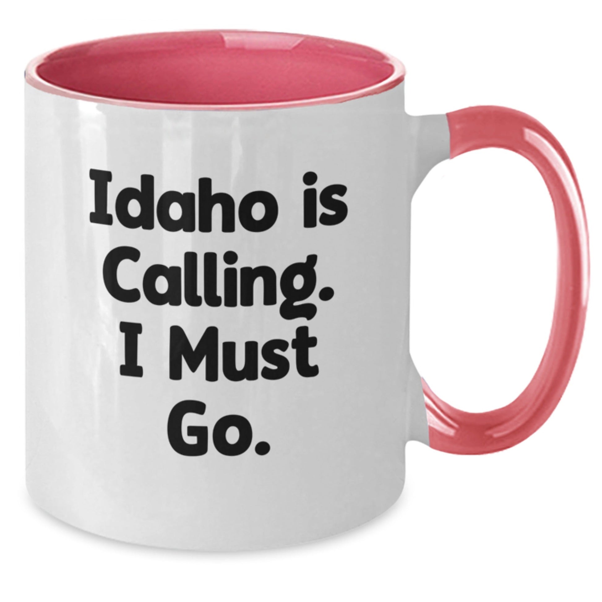 Idaho Calling Funny Two Tone Coffee Mugs Gifts for Idaho Lovers from Family and Friends - Victory Thru Vision