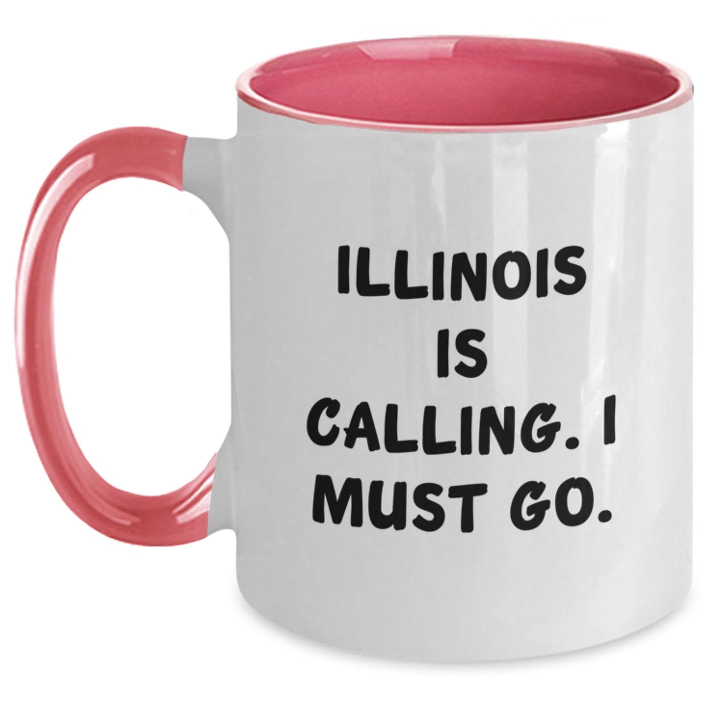Illinois Gifts from Friends - Funny Two Tone Coffee Mug with Quote, Gifts for Illinois Men, Women, Family, and Coworkers - Victory Thru Vision