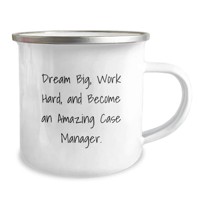 Inspirational Case Manager Gifts, 'Dream Big' Funny Camping Mug for Graduation, Gifts from Friends, Family, or Coworkers to Case Manager - Victory Thru Vision