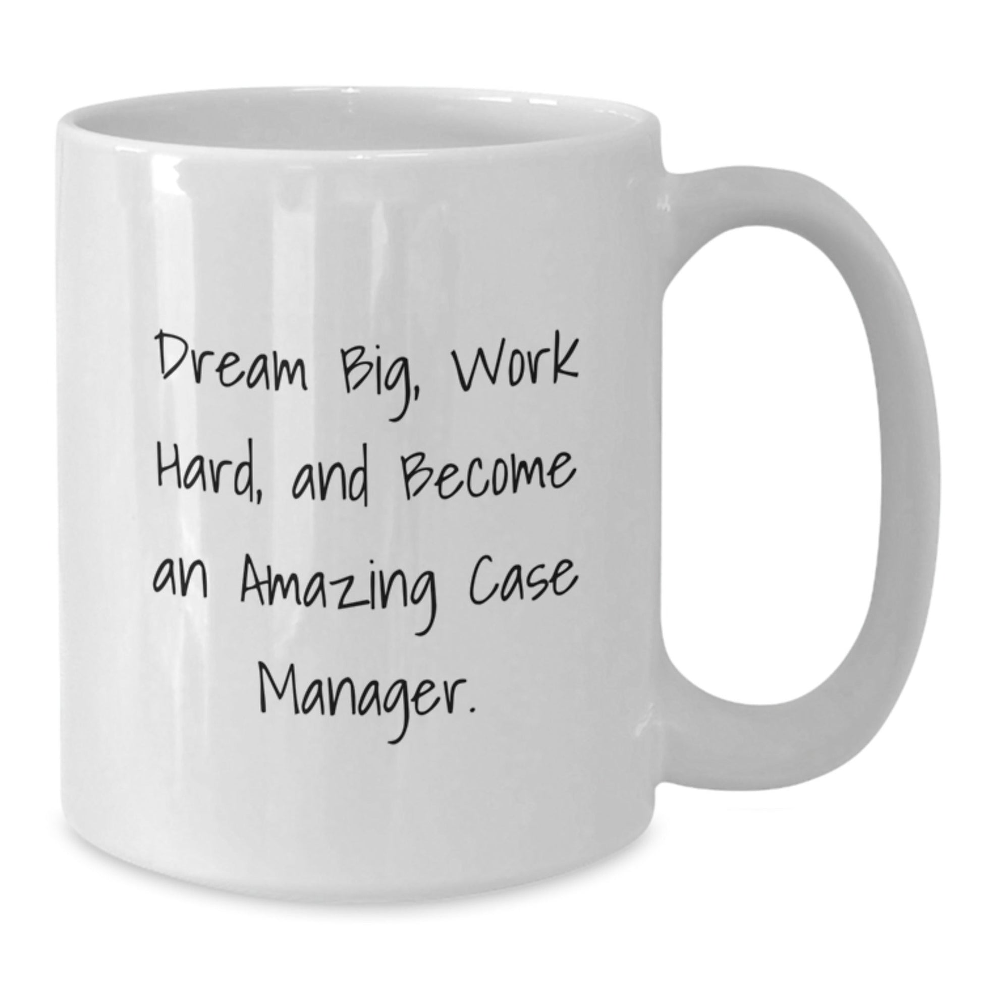Inspirational Case Manager Gifts from Friends for Amazing Case Managers - Funny White Coffee Mug for Graduation, 11oz or 15oz - Victory Thru Vision