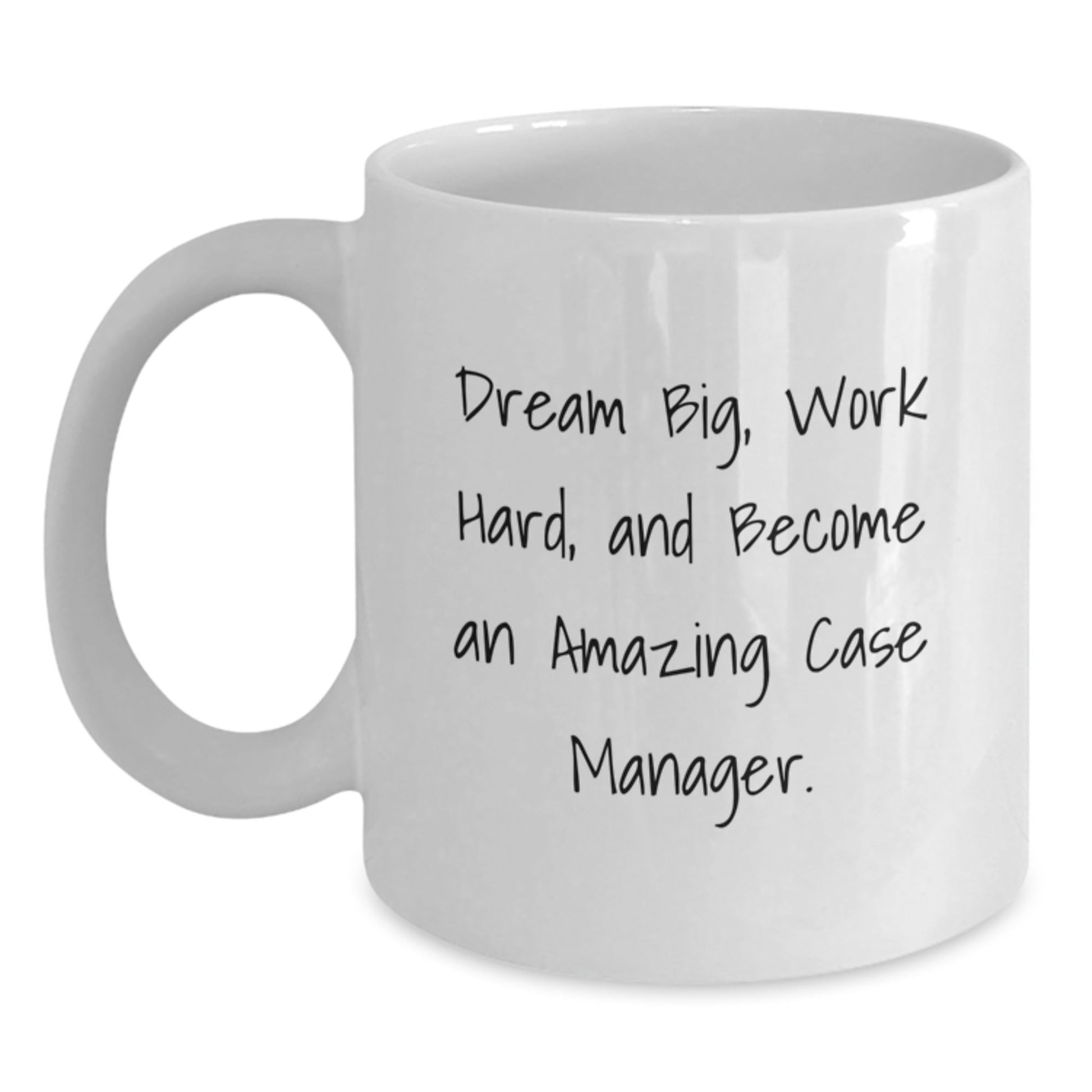 Inspirational Case Manager Gifts from Friends for Amazing Case Managers - Funny White Coffee Mug for Graduation, 11oz or 15oz - Victory Thru Vision