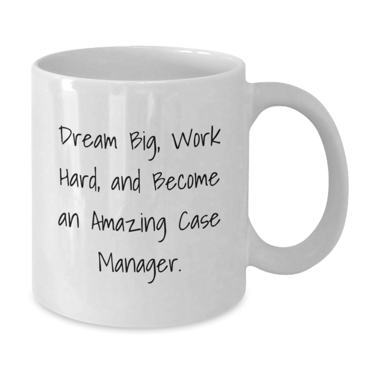 Inspirational Case Manager Gifts from Friends for Amazing Case Managers - Funny White Coffee Mug for Graduation, 11oz or 15oz - Victory Thru Vision