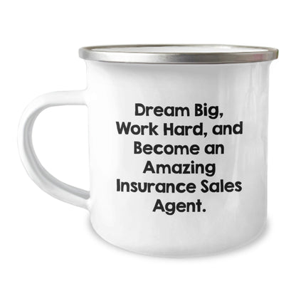 Inspirational Gifts from Friends to Insurance Sales Agent, Unique Camping Mug for Graduation, Dream Big Quote - Victory Thru Vision