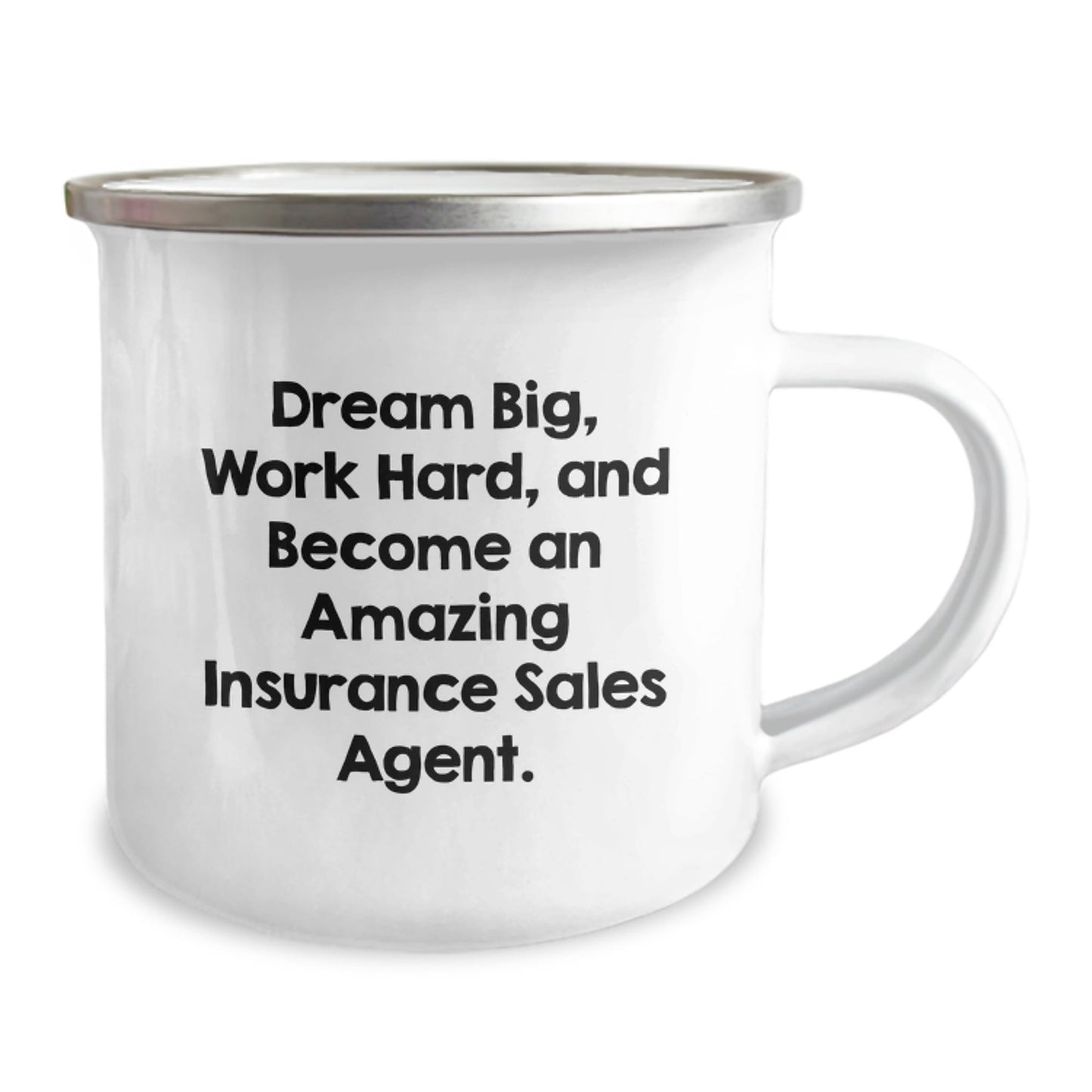 Inspirational Gifts from Friends to Insurance Sales Agent, Unique Camping Mug for Graduation, Dream Big Quote - Victory Thru Vision