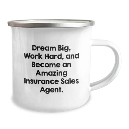 Inspirational Gifts from Friends to Insurance Sales Agent, Unique Camping Mug for Graduation, Dream Big Quote - Victory Thru Vision