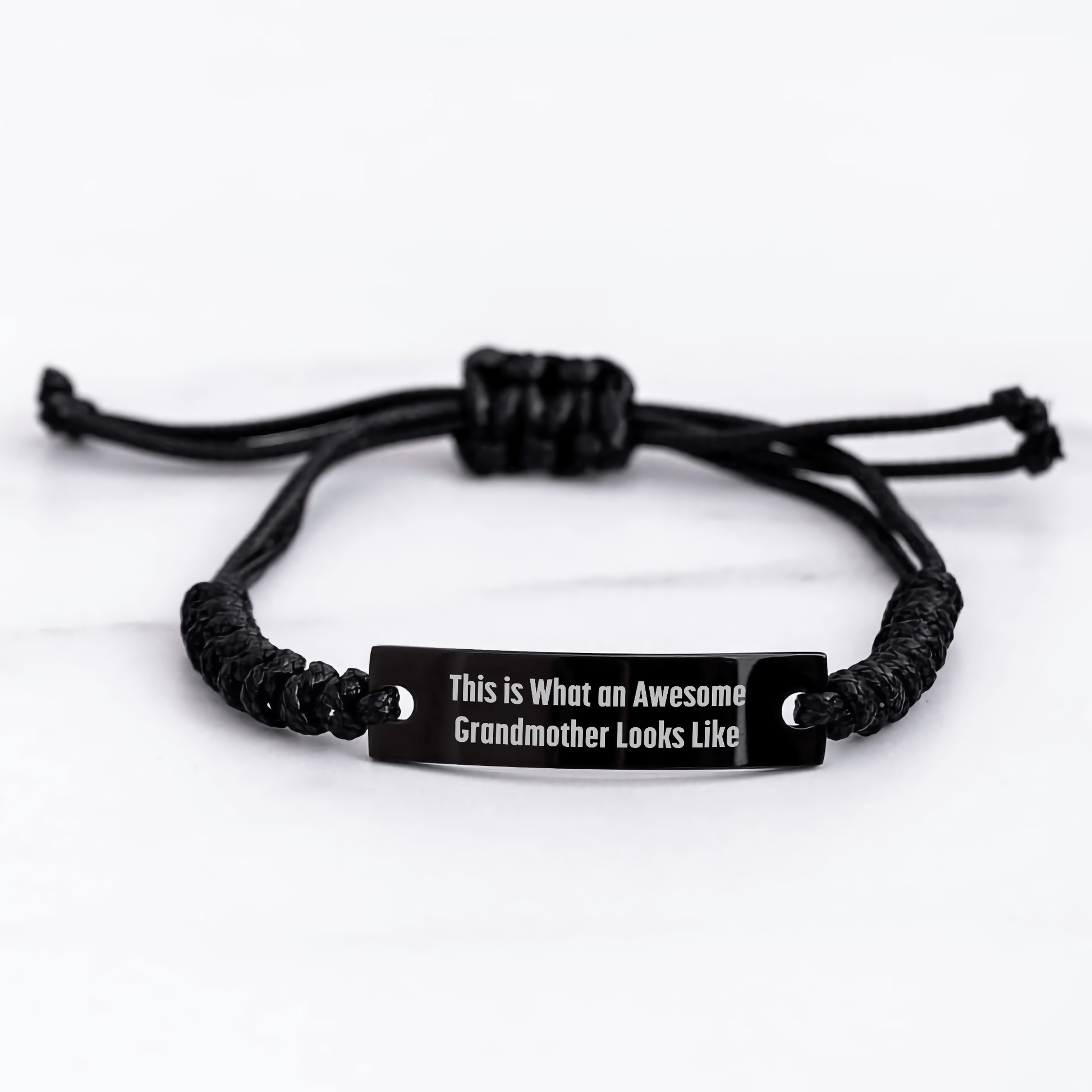 Inspirational Grandmother Gifts - 'This Is What An Awesome Grandmother Looks Like' Rope Bracelet from Family, Friends, or Coworkers - Graduation Unique Gifts for Women - Victory Thru Vision 