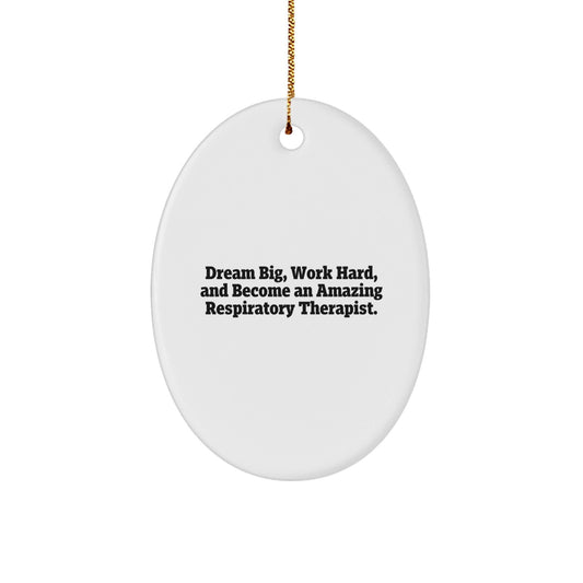Inspirational Respiratory Therapist Gifts from Friends and Family - Oval Ornament - Victory Thru Vision