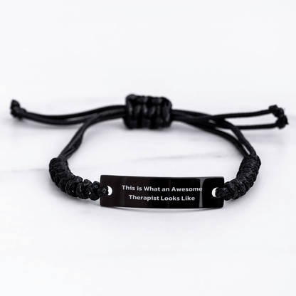 Inspirational Therapist Quote Rope Bracelet Gifts from Friends for Men, Unique Father's Day Unique Gift Ideas for Therapist - Victory Thru Vision 