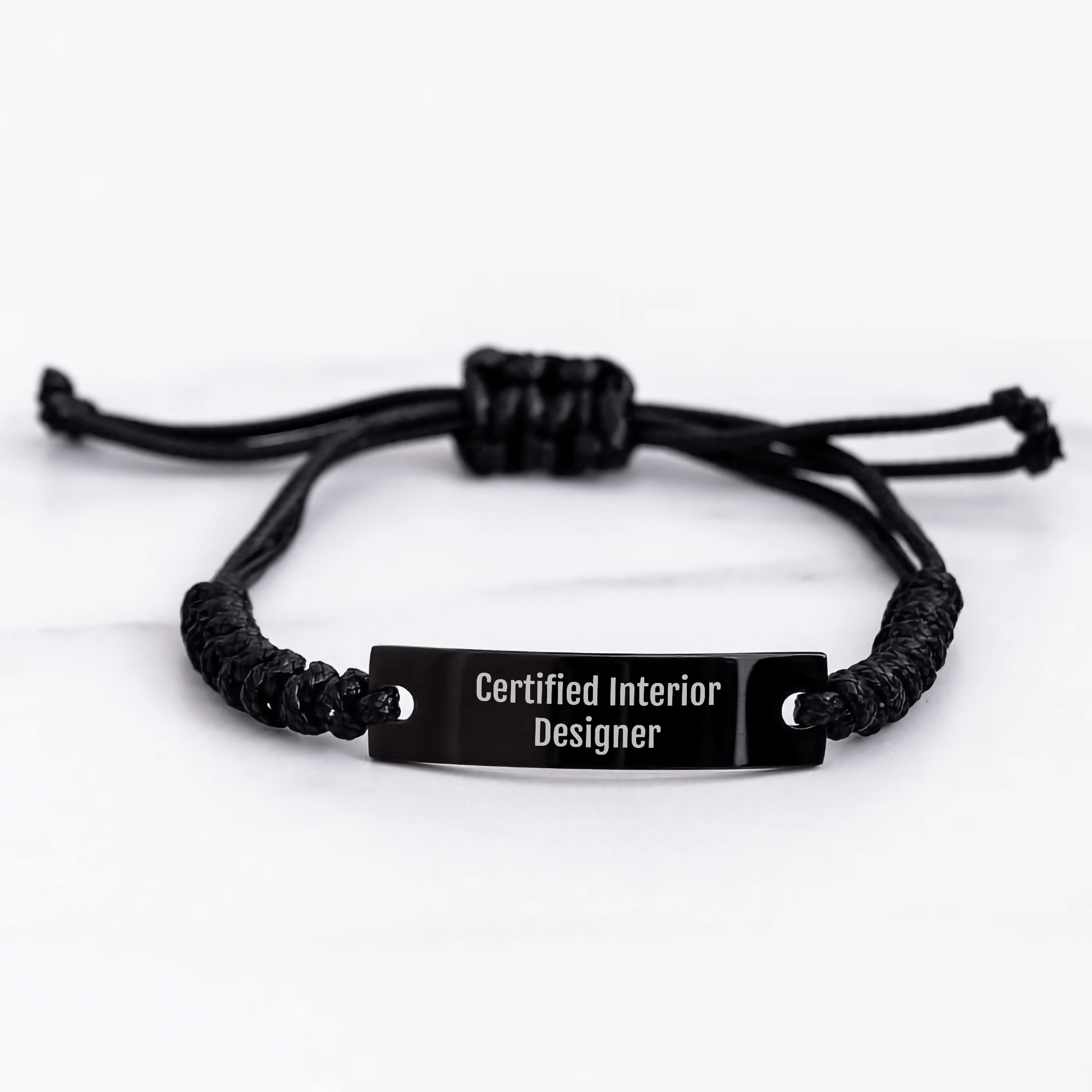 Interior Designer Rope Bracelet, Funny Quote Gifts from Men to Interior Designer, Adjustable Rope Jewelry for Father's Day - Victory Thru Vision 