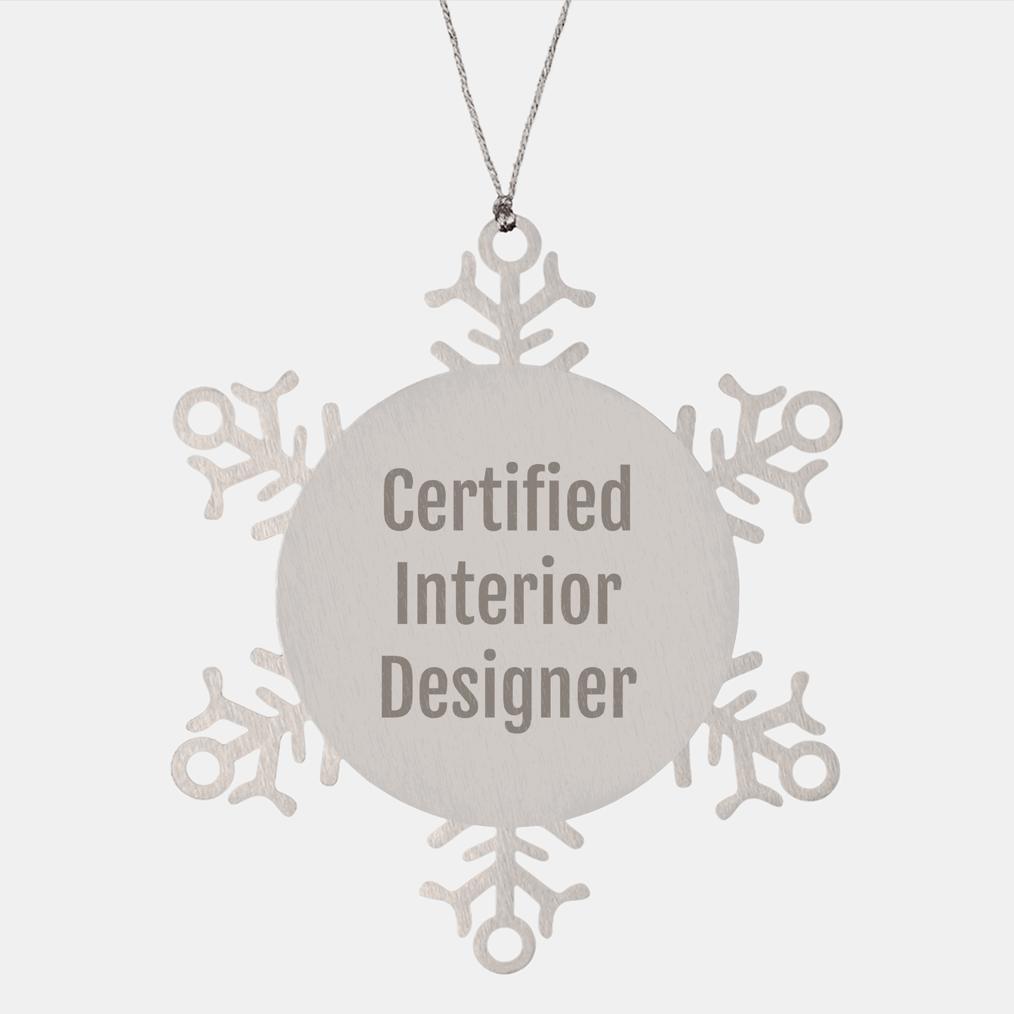 Interior Designer Snowflake Ornament Gifts from Friends, Gifts for Interior Designer, Funny Quote, Christmas Unique Gifts - Victory Thru Vision 