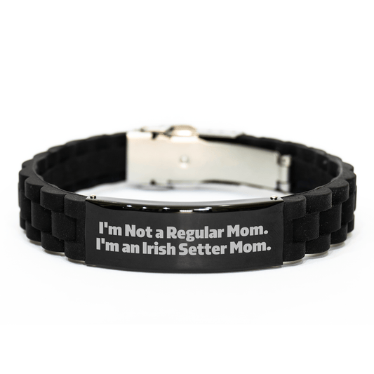 Irish Setter Dog Mom Gifts from Family - Inspirational Quote Glide lock Clasp Bracelet for Graduation Unique Gifts - Victory Thru Vision