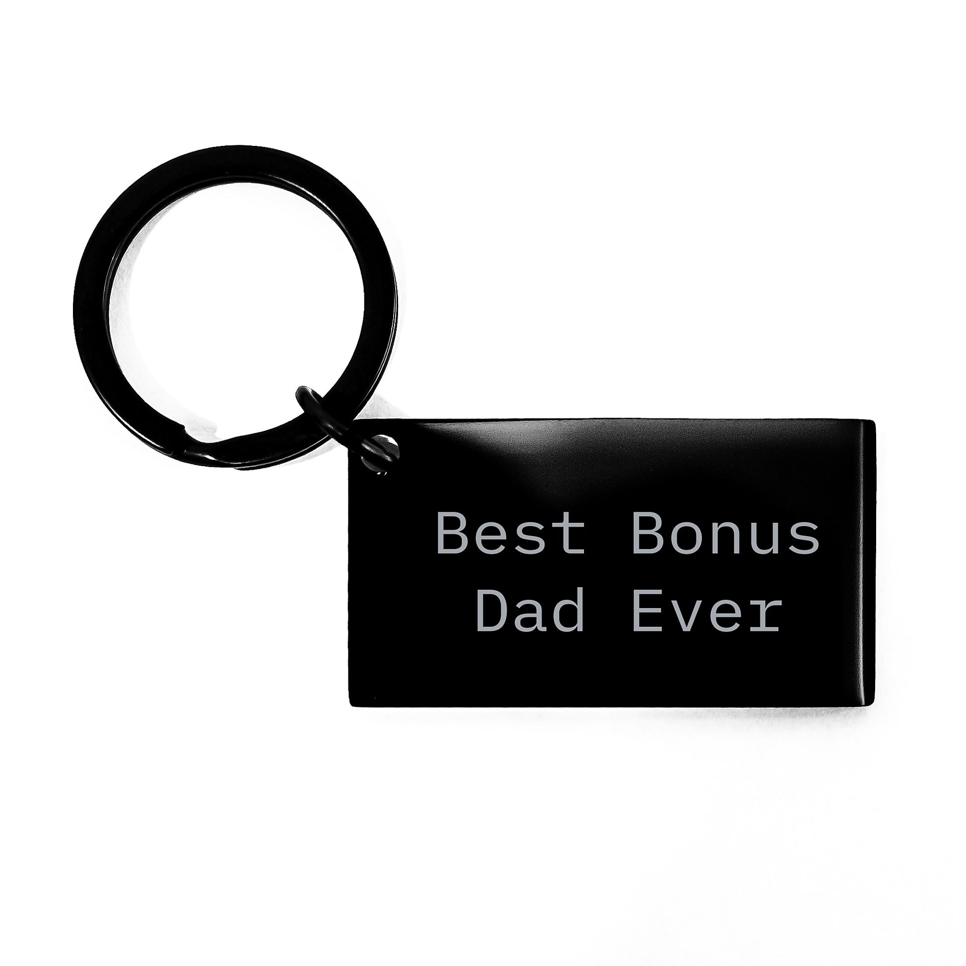 Funny Bonus Dad Gifts for Men, Best Bonus Dad Ever Keychain, Christmas Unique Gifts from Friends - Image 1