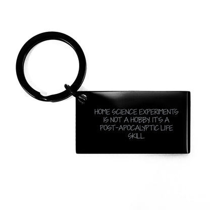 Home Science Experiments Gifts for Valentine's - Cute Keychain, Funny Quote, Stainless Steel, Black, for Friends, Coworkers, Family - Gifts from Men, Women - Image 1