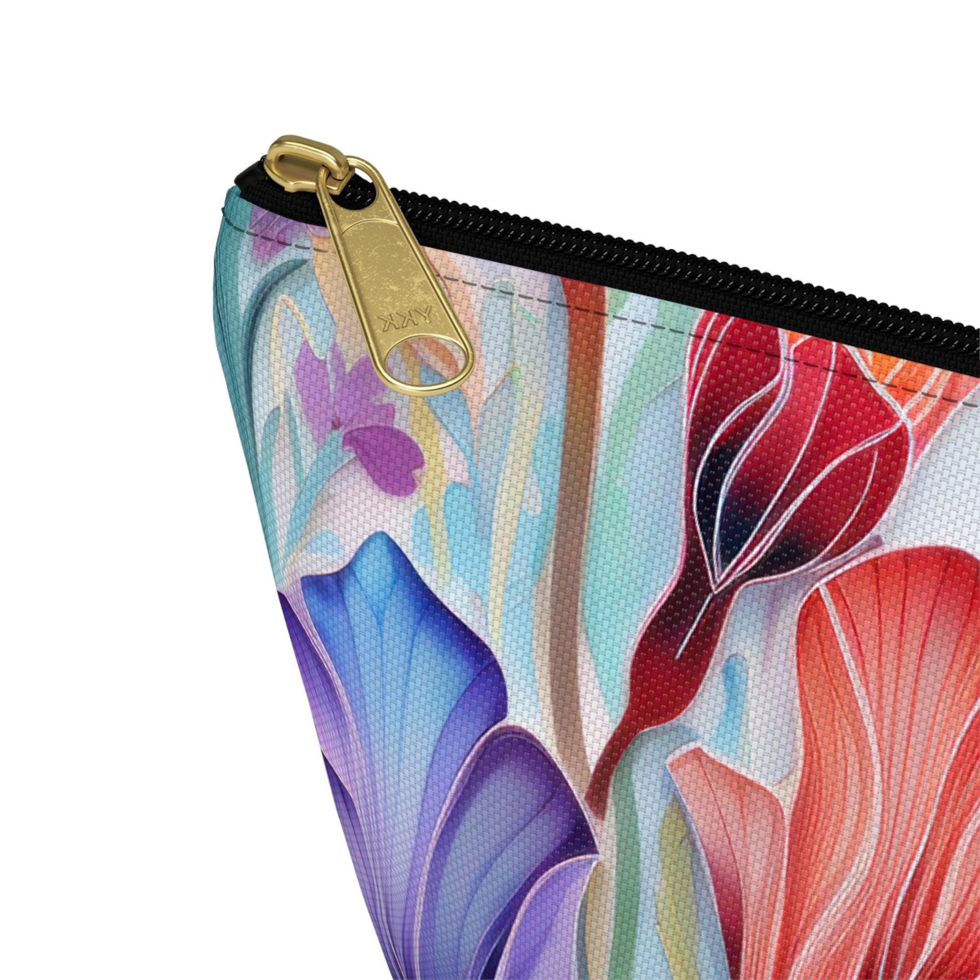 Lily Flowers Accessory Pouch, Floral Accessory Pouch, Makeup Bag, Cosmetic Case, Zippered Pouch, Gift for Her - Victory Thru Vision 