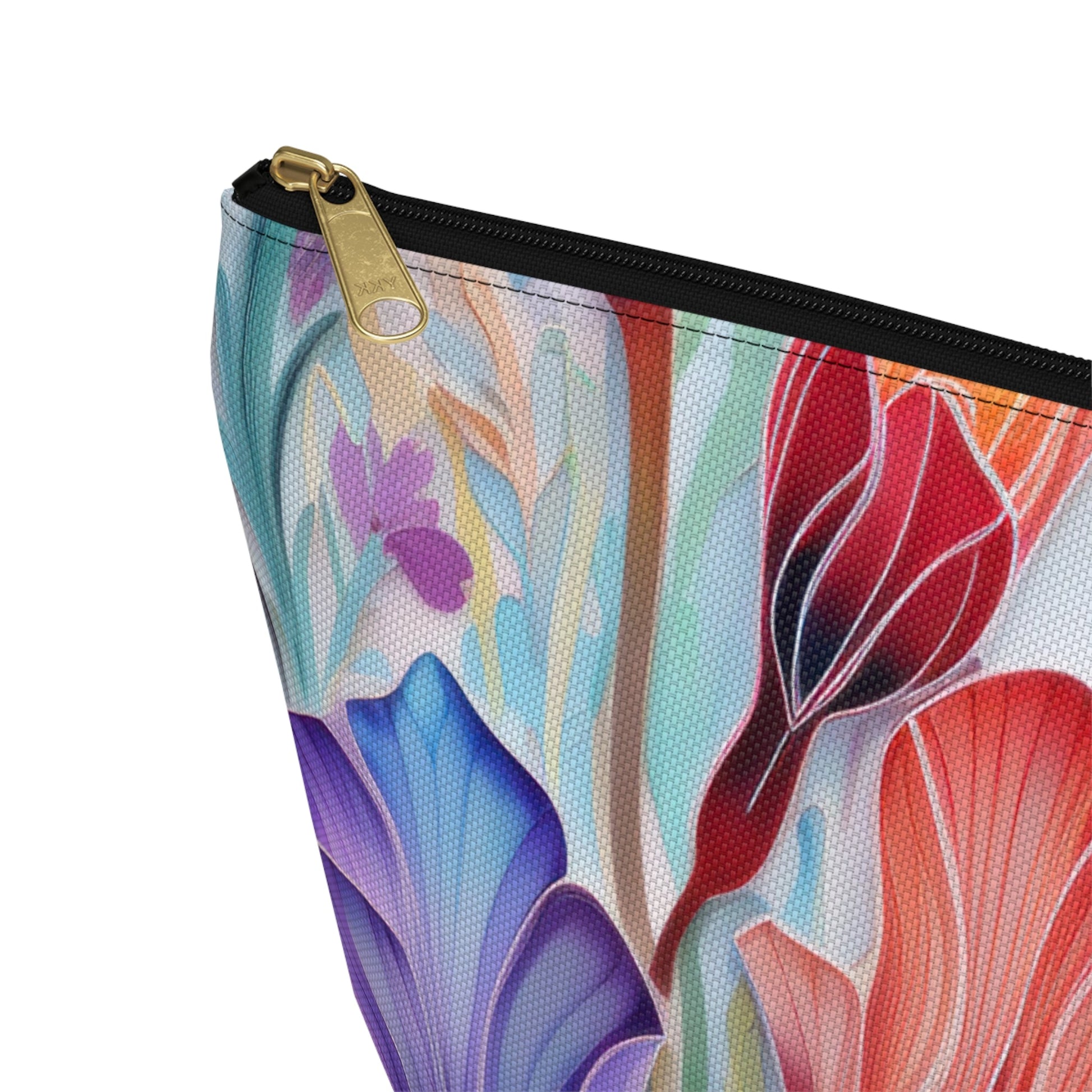 Lily Flowers Accessory Pouch, Floral Accessory Pouch, Makeup Bag, Cosmetic Case, Zippered Pouch, Gift for Her - Victory Thru Vision 