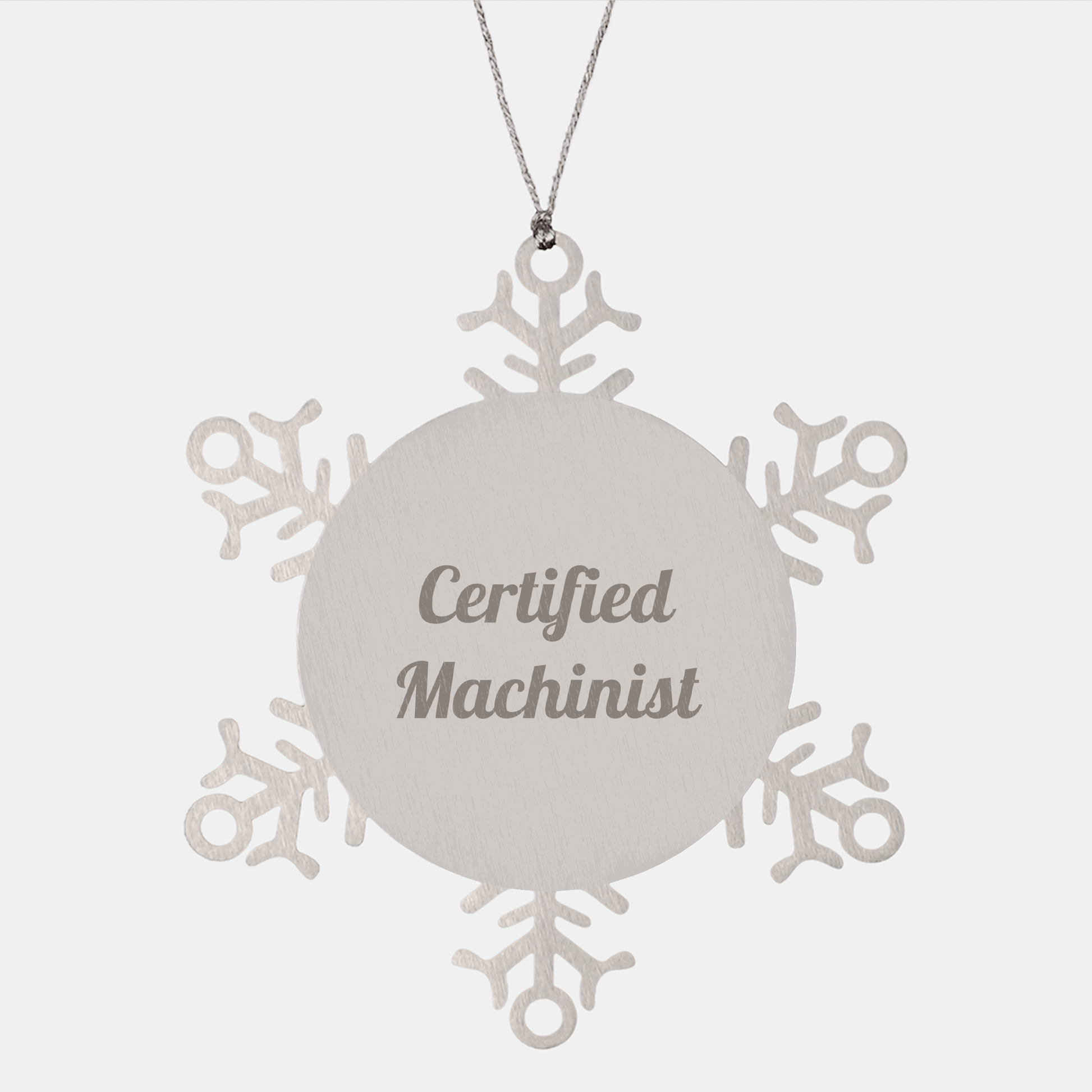 Machinist Christmas Unique Gifts from Friends, Snowflake Ornament with Inspirational Quote, 3.14 inches in Diameter - Victory Thru Vision 