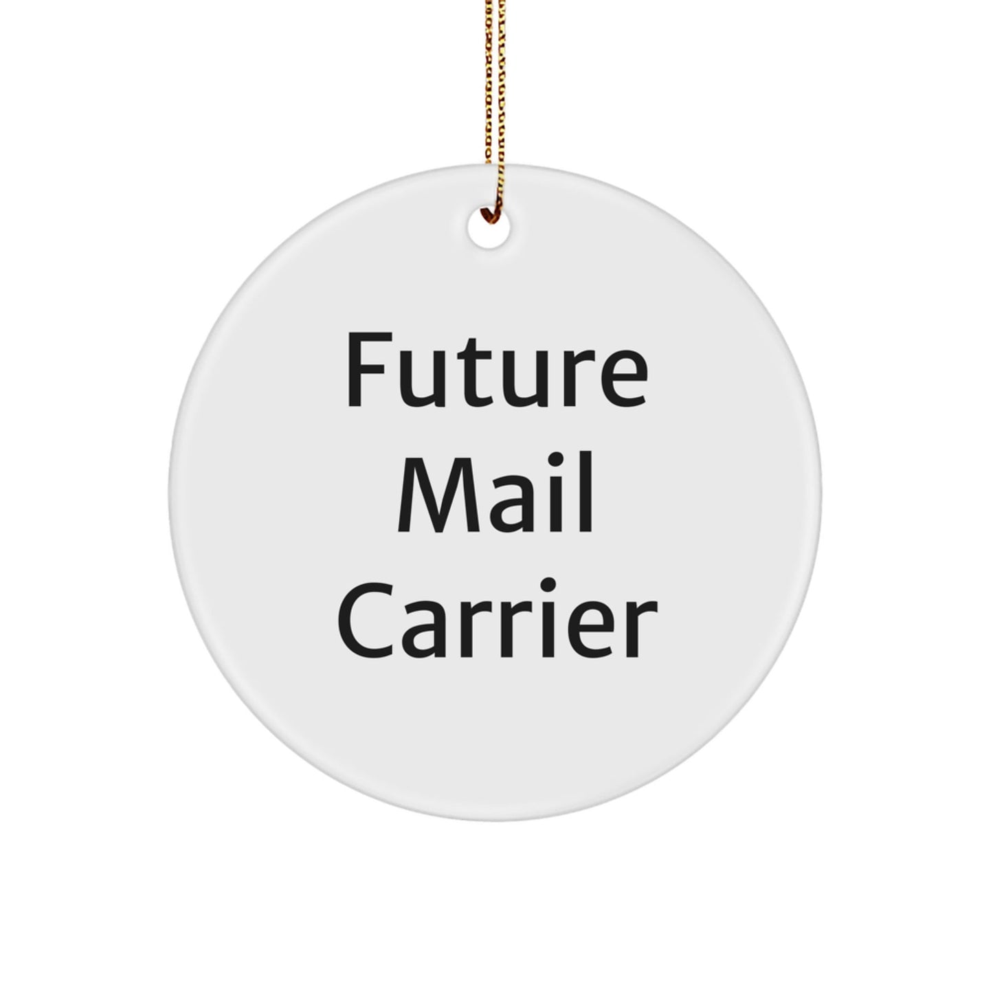 Mail Carrier Gifts from Friends for Future Mail Carrier Circle Ornament, Funny Quote, Christmas Unique Gifts - Victory Thru Vision