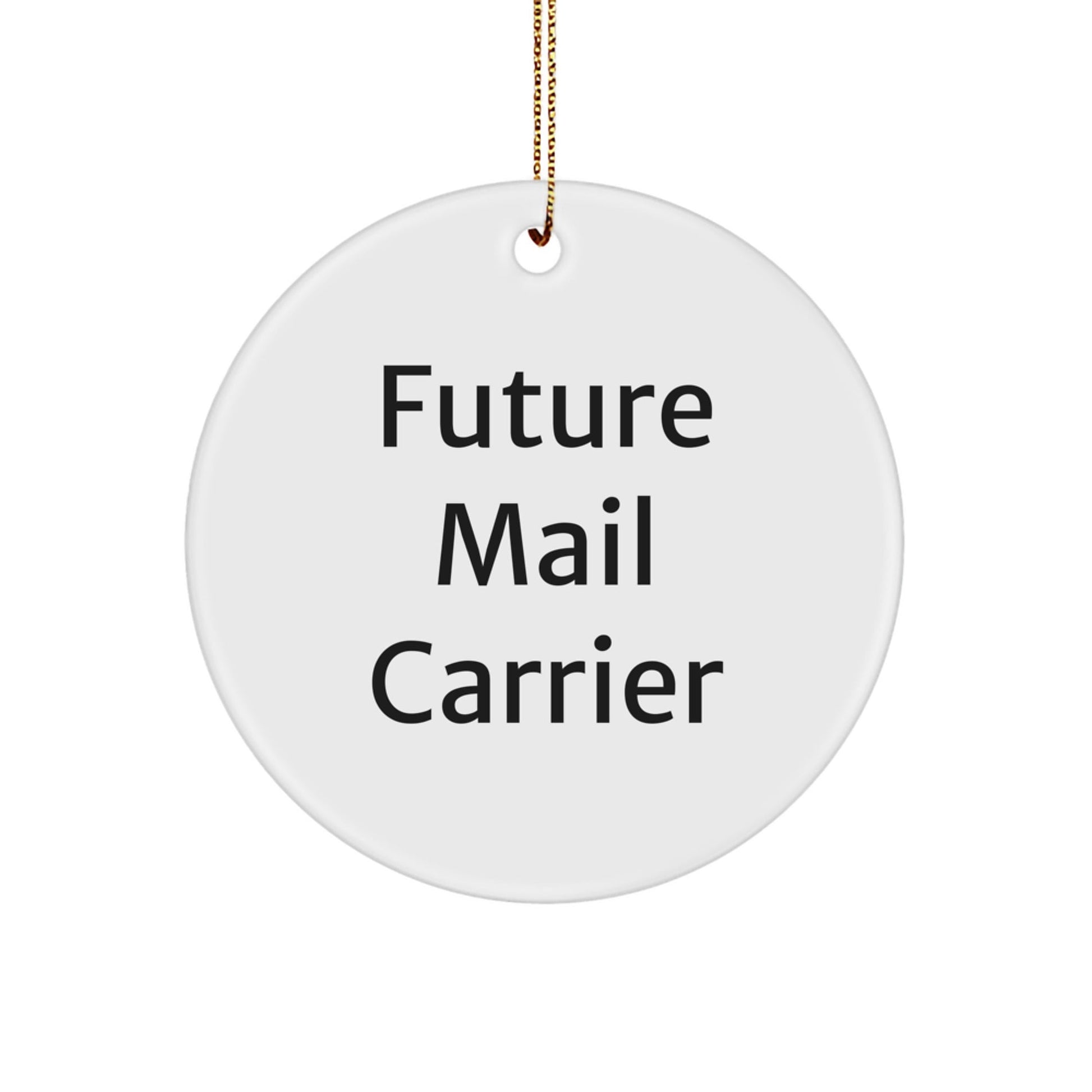Mail Carrier Gifts from Friends for Future Mail Carrier Circle Ornament, Funny Quote, Christmas Unique Gifts - Victory Thru Vision