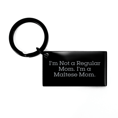 Maltese Dog Mom Keychain, Funny Inspirational Gifts from Mom to Maltese Dog, Graduation Unique Gifts for Friends and Family - Victory Thru Vision