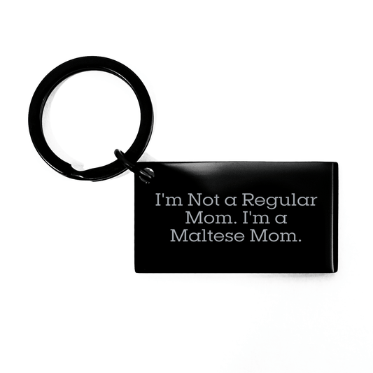 Maltese Dog Mom Keychain, Funny Inspirational Gifts from Mom to Maltese Dog, Graduation Unique Gifts for Friends and Family - Victory Thru Vision