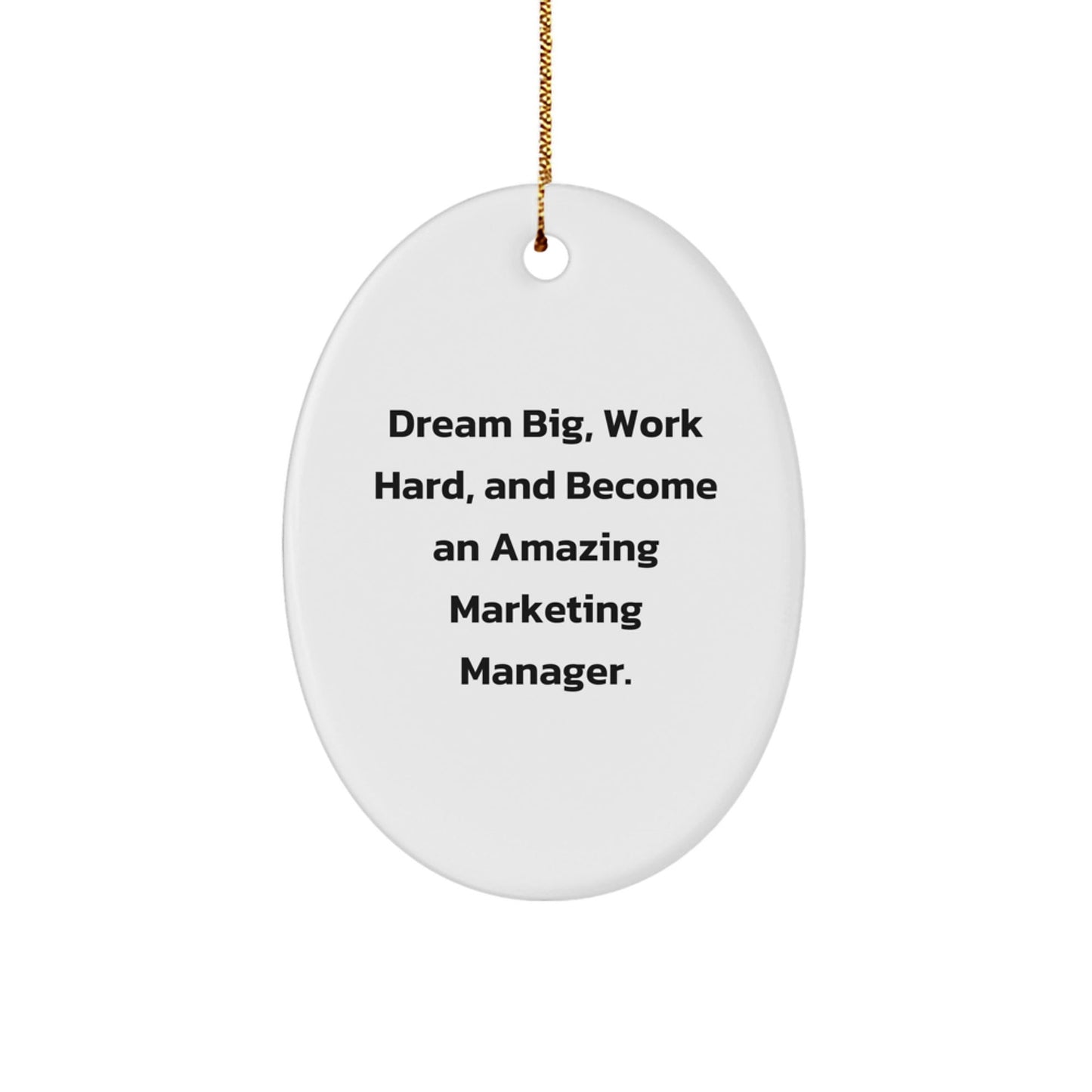 Marketing Manager Gifts from Friends - Oval Ornament for Christmas - Victory Thru Vision