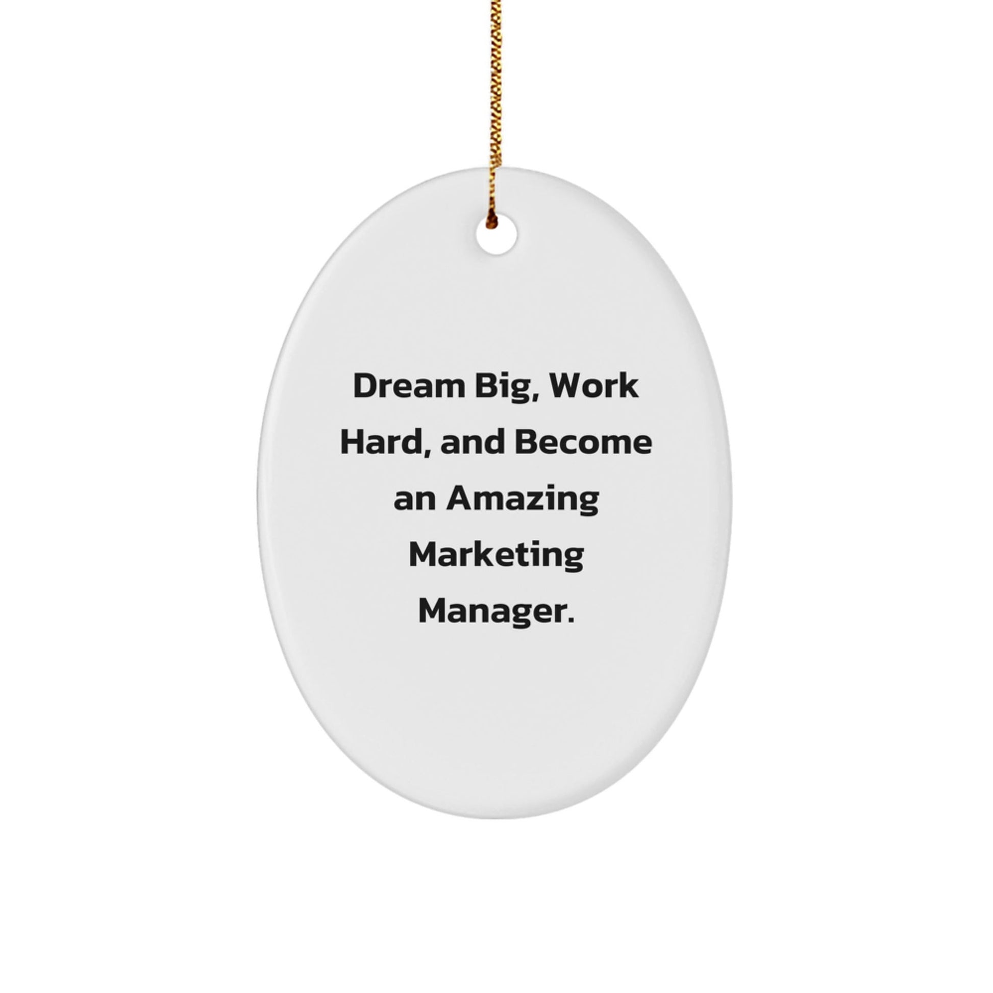 Marketing Manager Gifts from Friends - Oval Ornament for Christmas - Victory Thru Vision