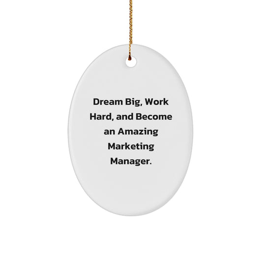 Marketing Manager Gifts from Friends - Oval Ornament for Christmas - Victory Thru Vision