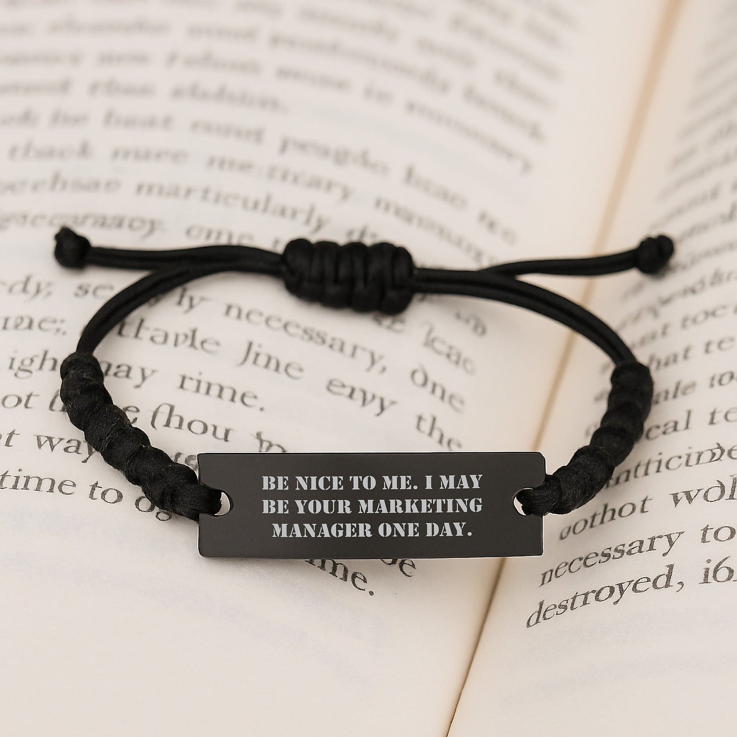 Marketing Manager Gifts Funny Quote Rope Bracelet from Friends, For Marketing Manager, Graduation Unique Gifts - Victory Thru Vision