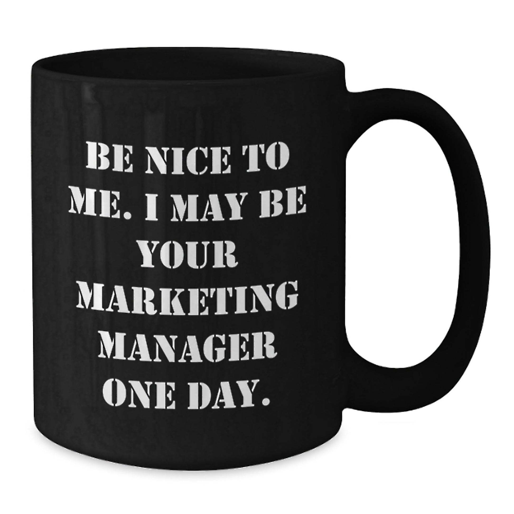 Marketing Manager Gifts Funny Quotes Black Coffee Mugs Gifts from Friends to Family for Marketing Manager Graduation Unique Gifts - Victory Thru Vision