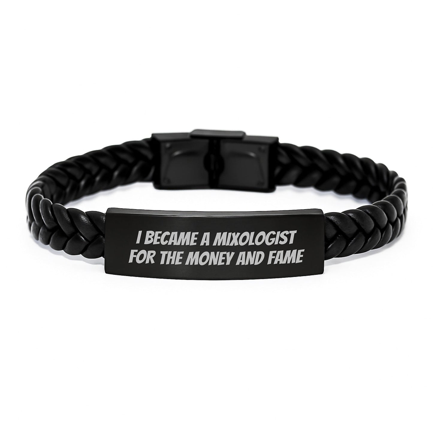 Mixologist Gifts, Funny Quote Interlaced Leather Bracelet for Women Friends Coworkers Family, Gifts from Dad Mom, Inspirational Quote for Graduation Unique Gifts - Victory Thru Vision
