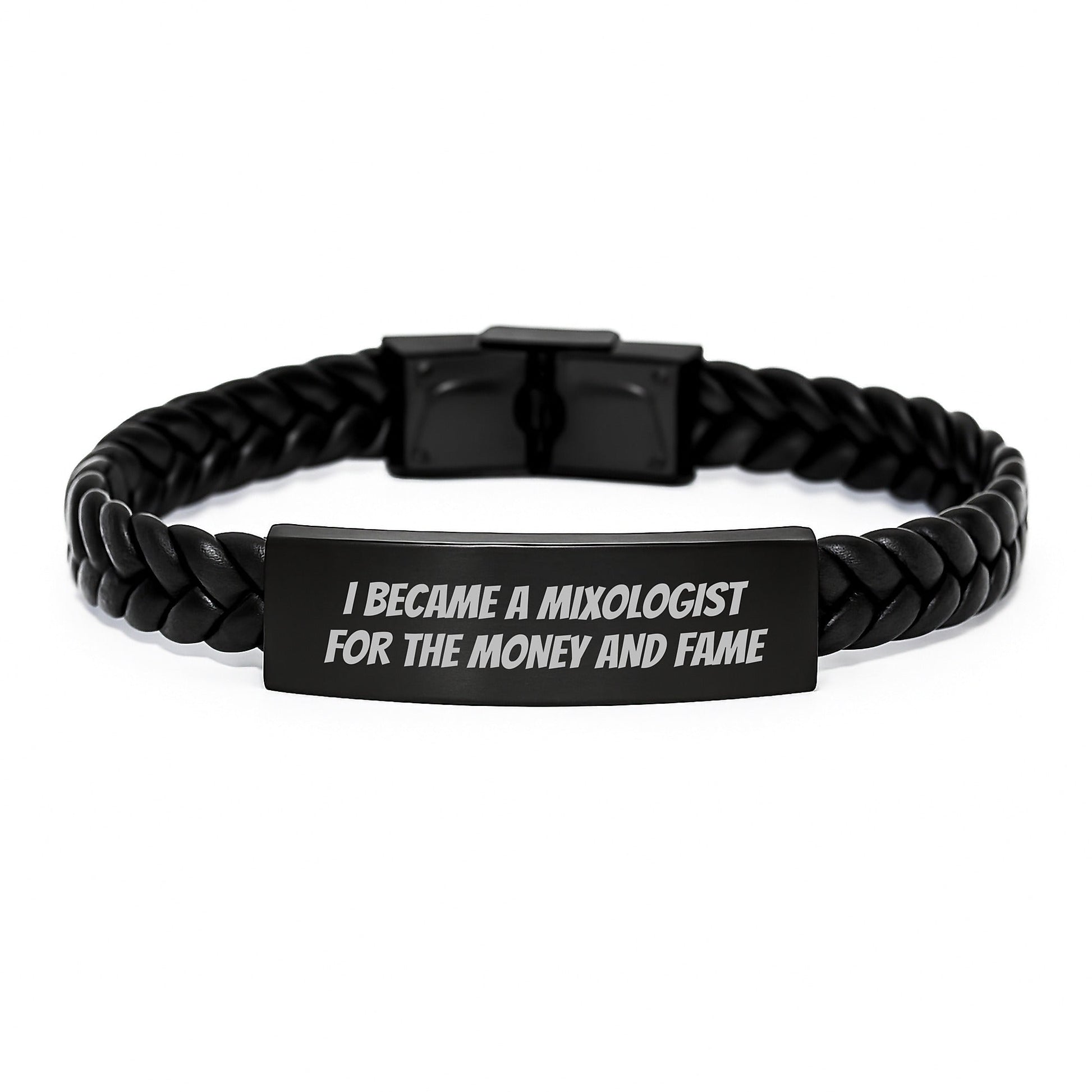 Mixologist Gifts, Funny Quote Interlaced Leather Bracelet for Women Friends Coworkers Family, Gifts from Dad Mom, Inspirational Quote for Graduation Unique Gifts - Victory Thru Vision
