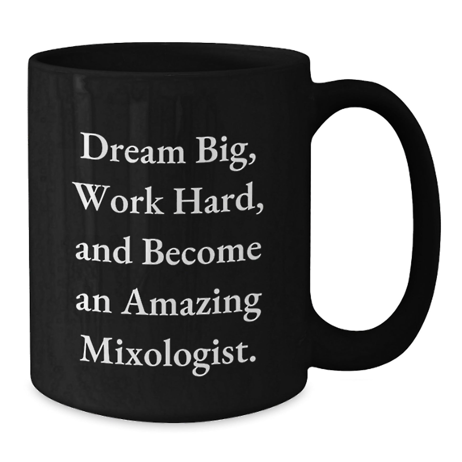 Mixologist Gifts, Inspirational Quote, Black Coffee Mug, Graduation Unique Gifts from Friends to Mixologist - Victory Thru Vision