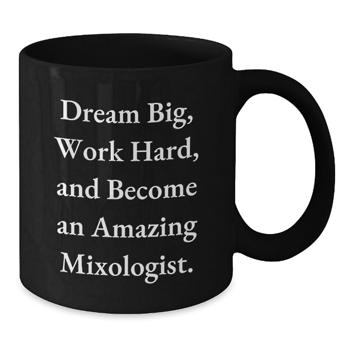 Mixologist Gifts, Inspirational Quote, Black Coffee Mug, Graduation Unique Gifts from Friends to Mixologist - Victory Thru Vision
