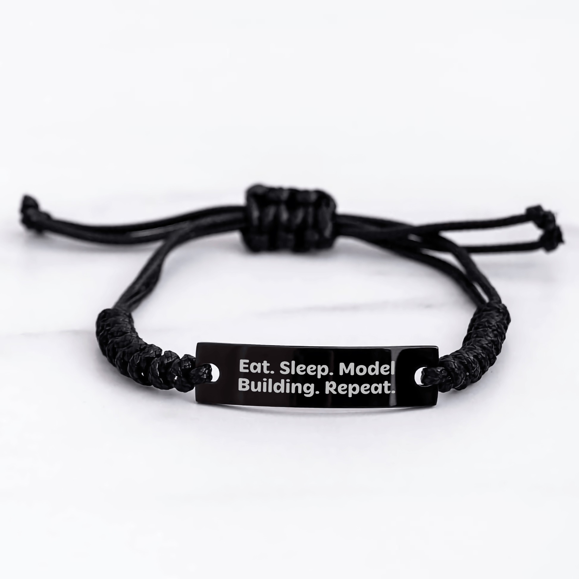 Model Building Enthusiasts Gifts, Eat. Sleep. Model Building. Repeat. Black Rope Graduation Present for Friends, Family, Coworkers, and Model Building Men, Women - Victory Thru Vision 